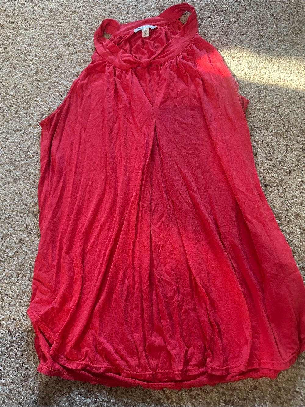 Max Studio Red Sleeveless Halter Tank